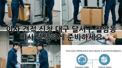 이사 견적 신청: 대구 달서구 월암동 이사, 똑똑하게 준비하세요!